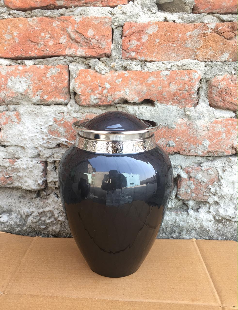 Aluminium Urn - Design 2 - AU 102 black