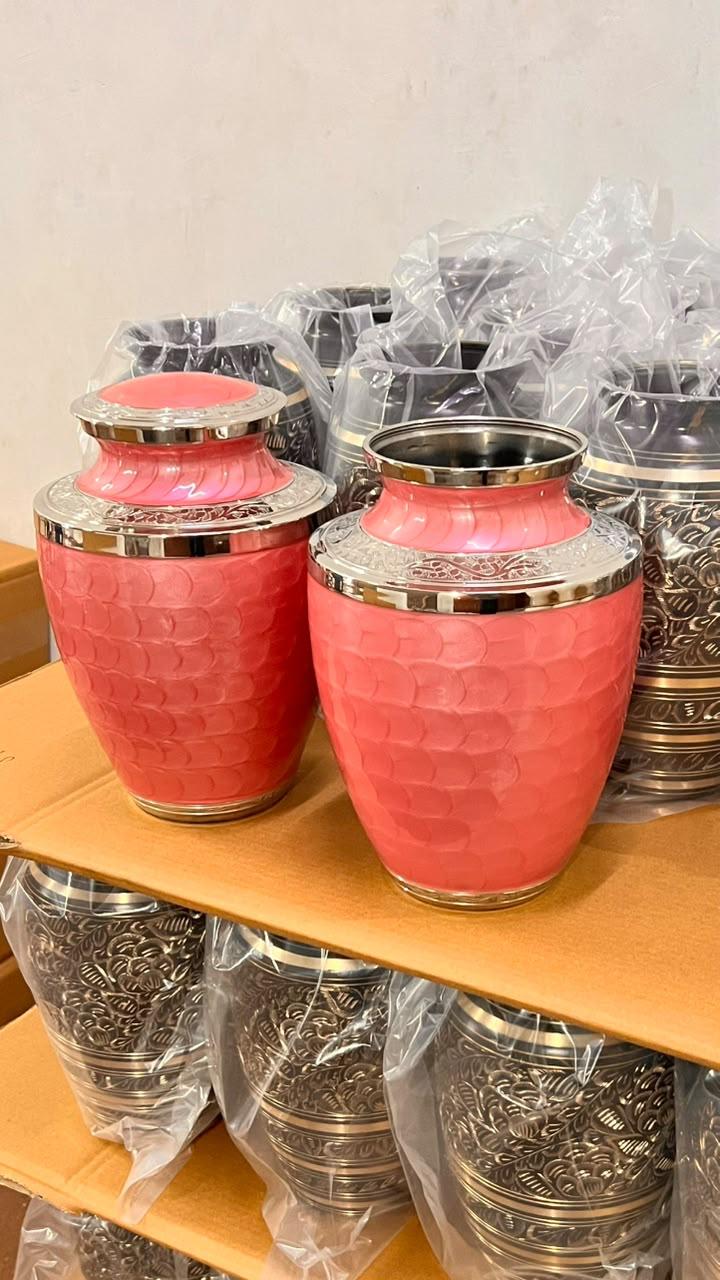 Aluminium Urn - Design 3 - AU 103 orange