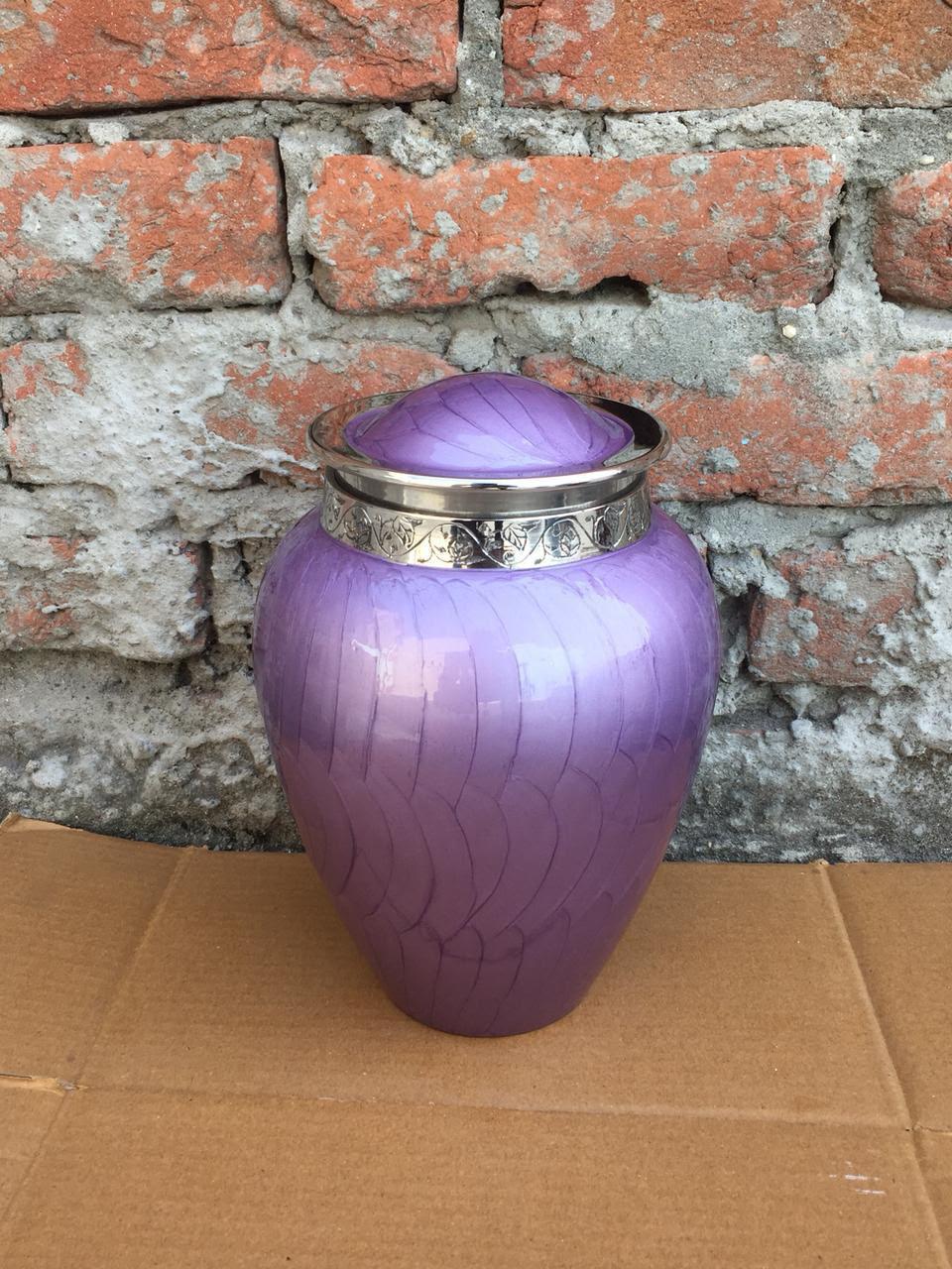 Aluminium Urn - Design 3 - AU 103 purple