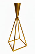 Iron Candle Holder with Brass Finish - CH 103